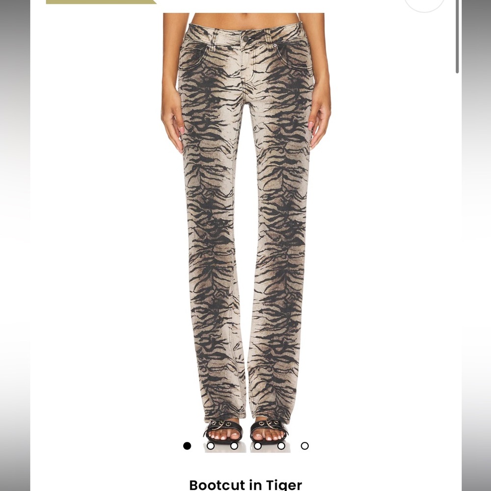 Jaded London Tiger Print Bootcut Jeans